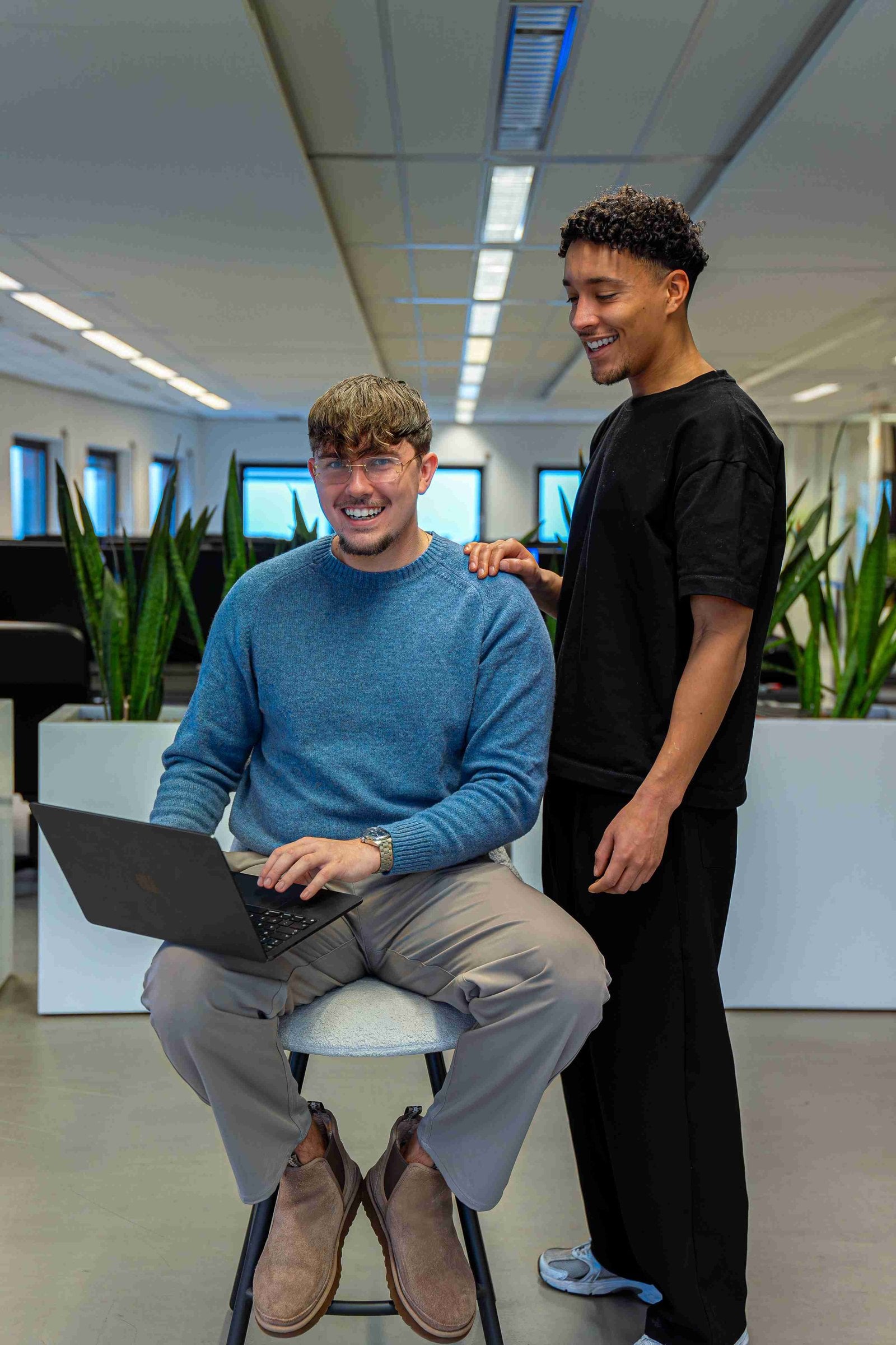 Pepijn en Leon werken samen bij De Netwerqer